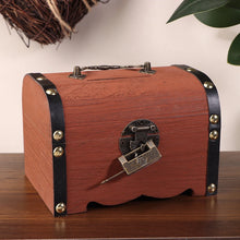 Vintage wooden memory chest with locking lid for preserving photos, letters, and sentimental keepsakes.