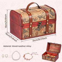 Vintage wooden treasure chest memory box for preserving letters, mementos, and sentimental keepsakes.