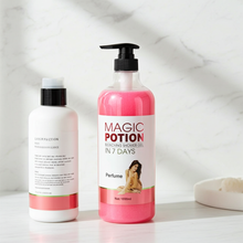 Vitamin C AHA Body Lotion & Shower Gel bottle for brightening bath care, exfoliating body cleansing, and moisturizing skin support.