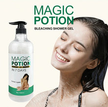 Vitamin C AHA Body Lotion & Shower Gel bottle for daily skin brightening, exfoliating body cleansing, and moisturizing care.