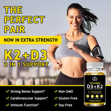 SNGHWE Vitamin D3 K2 daily capsules bottle for wellness support, bone care, and routine supplementation.