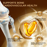 Vitamin D3K2 trace ingredient soft capsule supplement for calcium absorption support and everyday nutritional use.