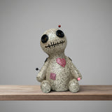 Voodoo Doll cone incense burner for burning incense cones during ritual and altar use, front view