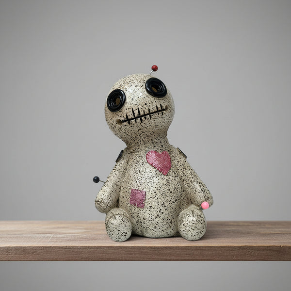 Voodoo Doll cone incense burner for burning incense cones during ritual and altar use, front view