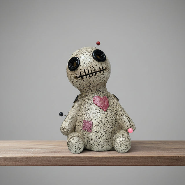 Voodoo Doll cone incense burner for burning incense cones during ritual and altar use, front view
