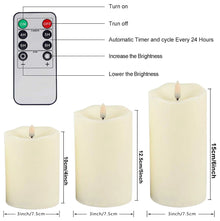 Warm white LED flameless candle set for home decorating, relaxing light, and remote-controlled timer use.