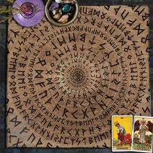 Magic Runes altar cloth washable cloth for rune casting, divination sessions, and sacred table setup.