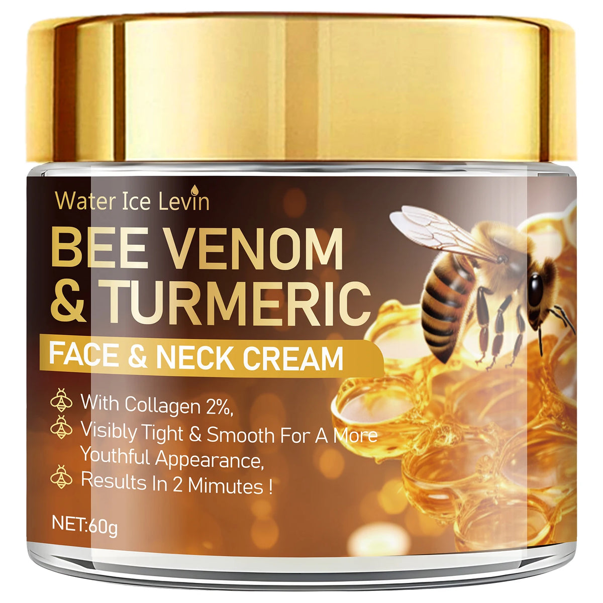 Water Ice Levin Bee Venom anti-aging facial lifting cream for firming loose skin, smoothing the complexion, and daily facial care.