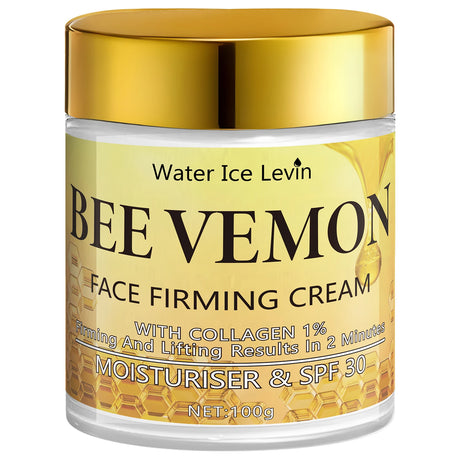 Water Ice Levin Bee Venom daily face cream with SPF30 for hydration, skin firming, and daily UV protection.