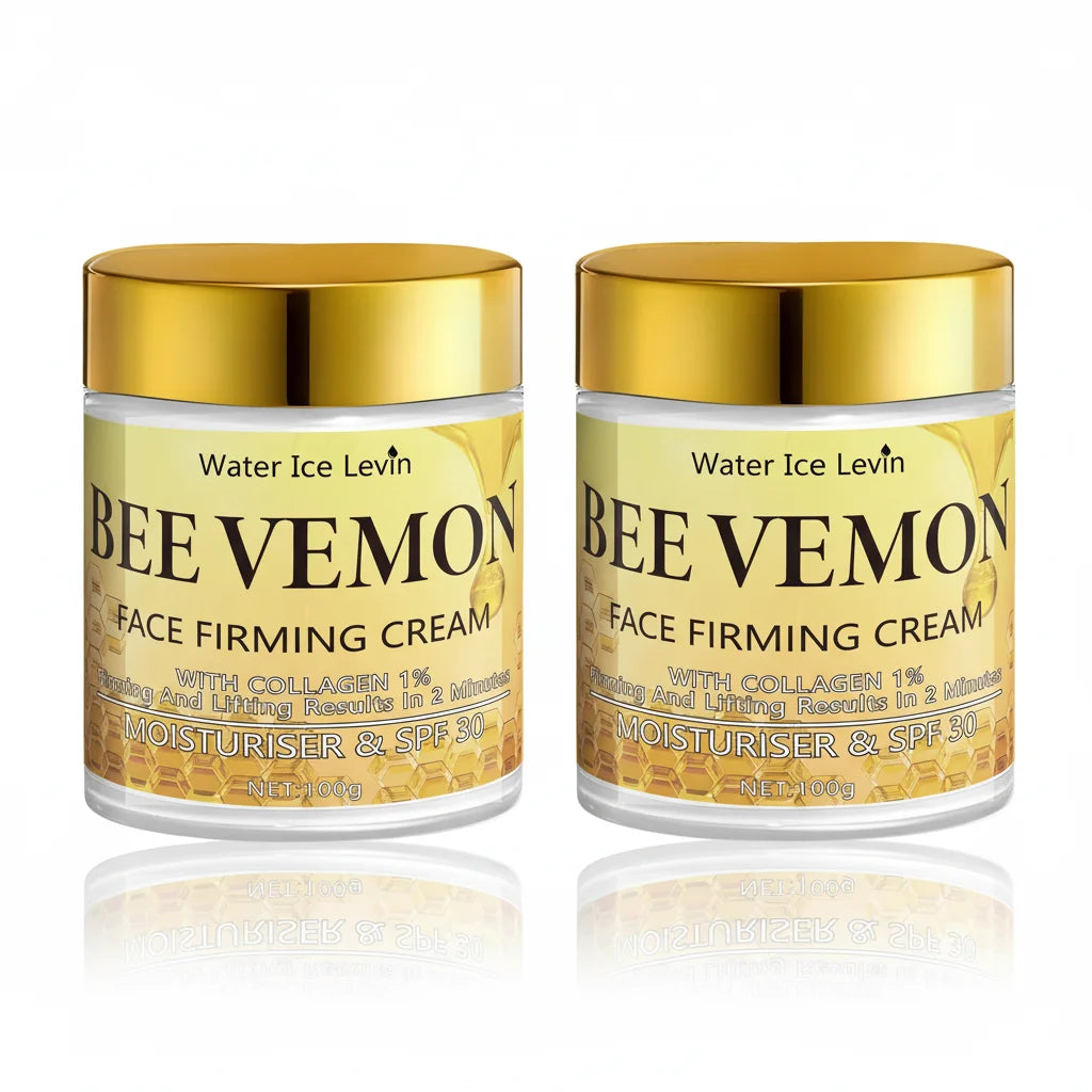 Water Ice Levin Bee Venom skin firming cream with collagen for moisturizing and improving daily facial care.
