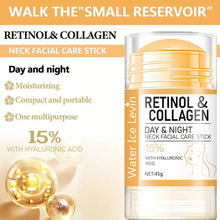 Water Ice Levin Retinol and Collagen brightening cream for improving neck texture and moisturizing facial skin.