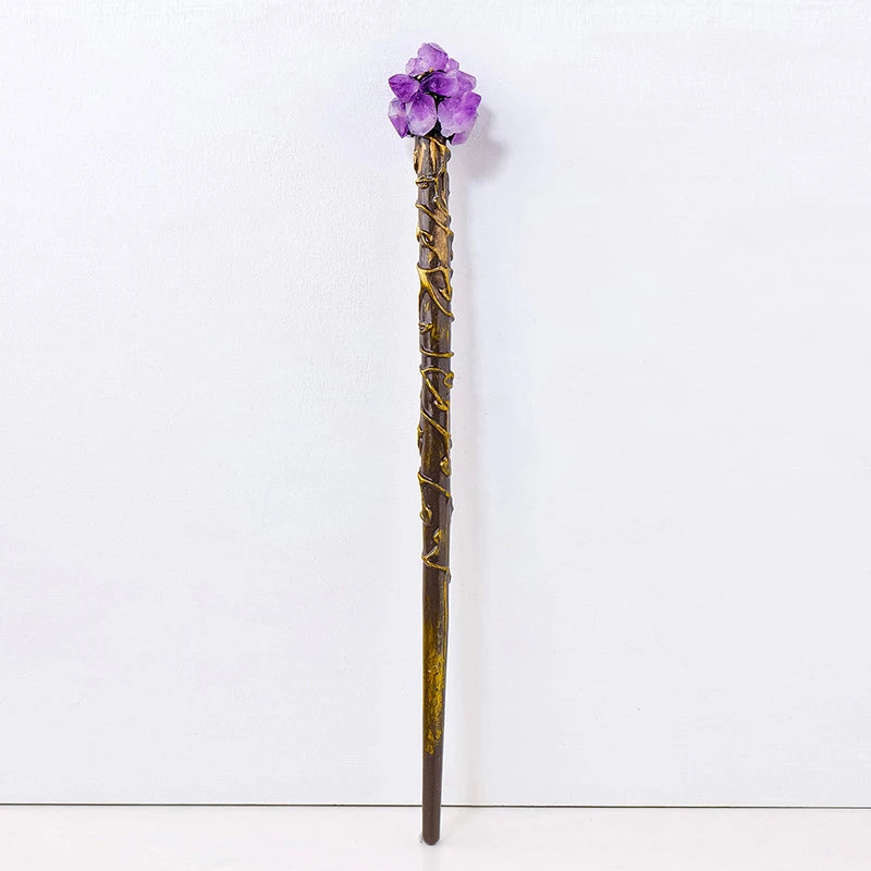 Whimsical Crystal Fairy Wand magic stick for fantasy dress-up, party costumes, and decorative display.