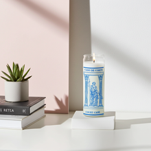 White Court Case 7 day candle devotional glass candle for court case intentions, justice rituals, and prayer use.