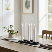 White Mini Ritual Candle set of 4 for altar work, intention setting, and ceremonial practice.