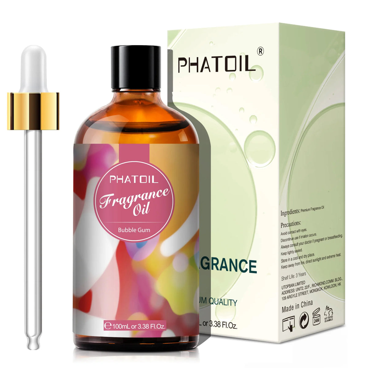 PHATOIL White Musk aroma oil bottle for indoor fragrance, DIY beauty products, and candle scenting.