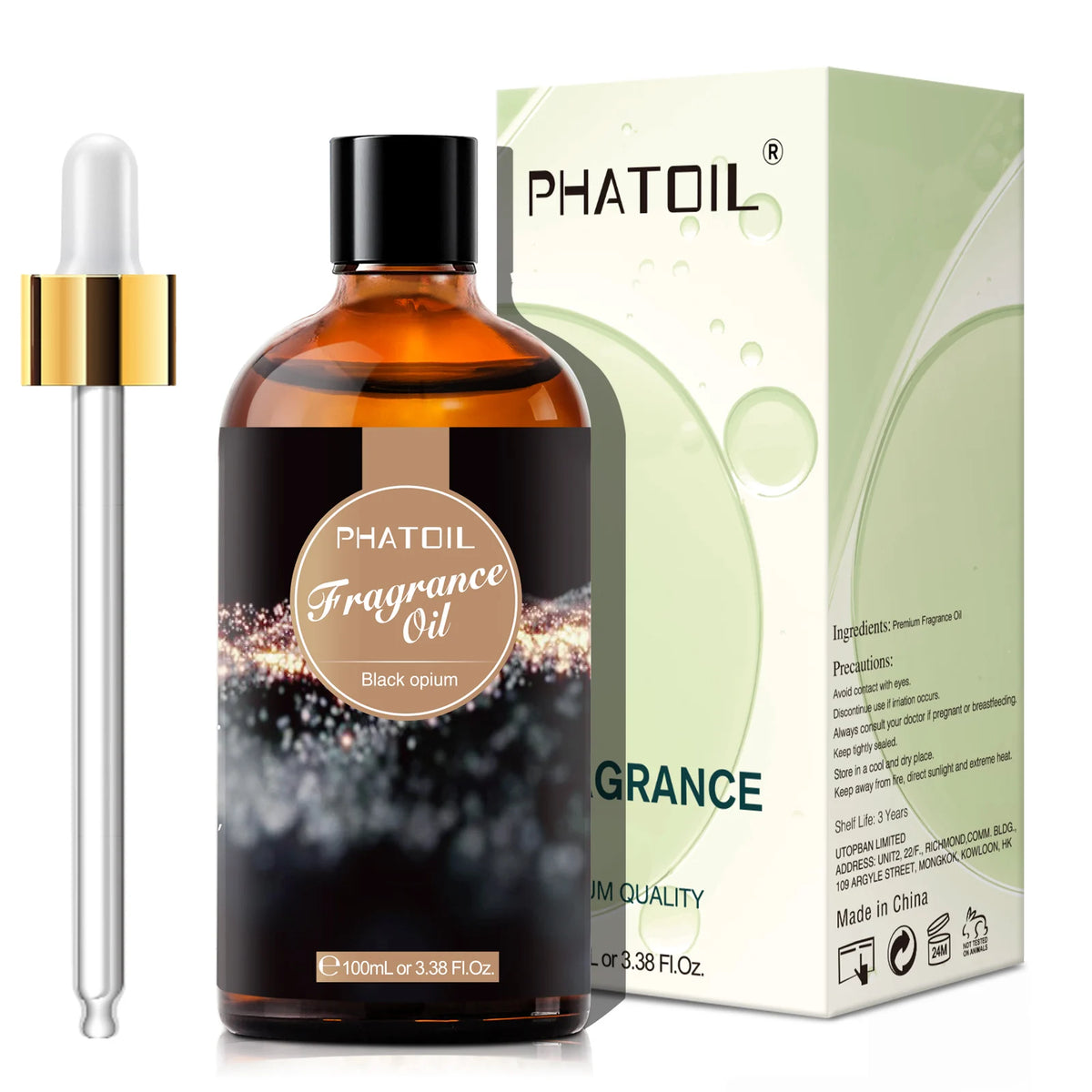 PHATOIL White Musk fragrance oil bottle for home fragrance, diffuser blending, and room aroma use.