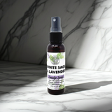 White sage and lavender smudging spray for clearing negative energy