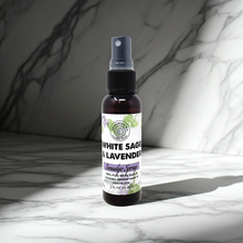 White sage and lavender smudging spray for clearing negative energy