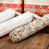 Natural White Sage Smudge Stick Bundle sage bundle for energy cleansing, relaxation, and mindfulness practice.