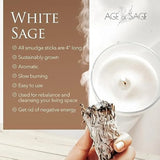 White California Sage bundles for cleansing rituals, meditation practice, and spiritual home purification.