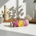 White Sage & Rose Petals smudge stick 3-4 inch bundle for spiritual cleansing, energy clearing, and meditation use.