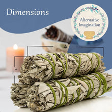 White Sage Smudge Sticks bundle set with natural sage sticks for aura cleansing, ceremonial use, and peaceful meditation practice.