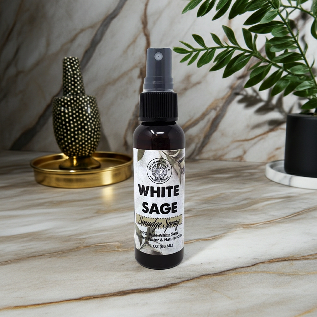 New Age white sage spray used for aura and space cleansing rituals