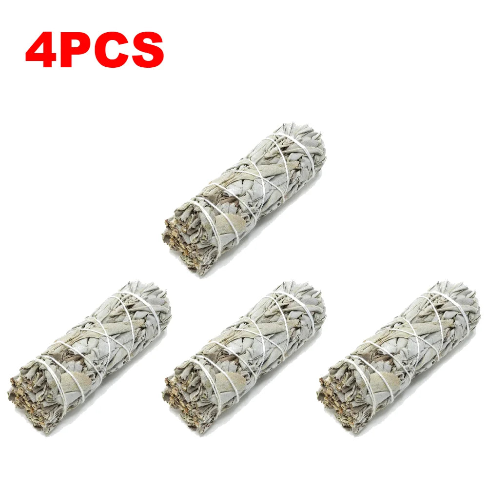 White Sage smudge sticks for spiritual home purification, energy balancing, and blessing ritual use.