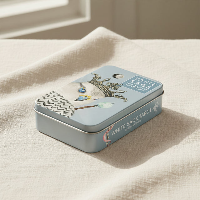 White Sage Tarot deck tin box cover