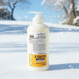 Whitening Body Lotion with AHA, Vitamin C, and Vitamin E for brightening, exfoliating, and daily body moisturizing.