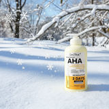 Whitening body lotion bottle with AHA, Vitamin C, and Vitamin E for hydrating the body, supporting smoother skin, and daily lotion application.