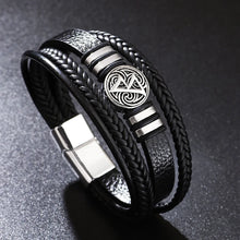 Wide red black punk leather bracelet cuff for bold wrist styling, biker outfits, and gothic fashion accessorizing.