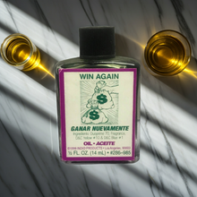 Win Again Wish Oil bottle for manifestation, spiritual intention setting, and ritual use.