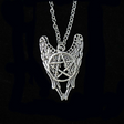 Winged Pentagram Necklace pendant jewelry, front view