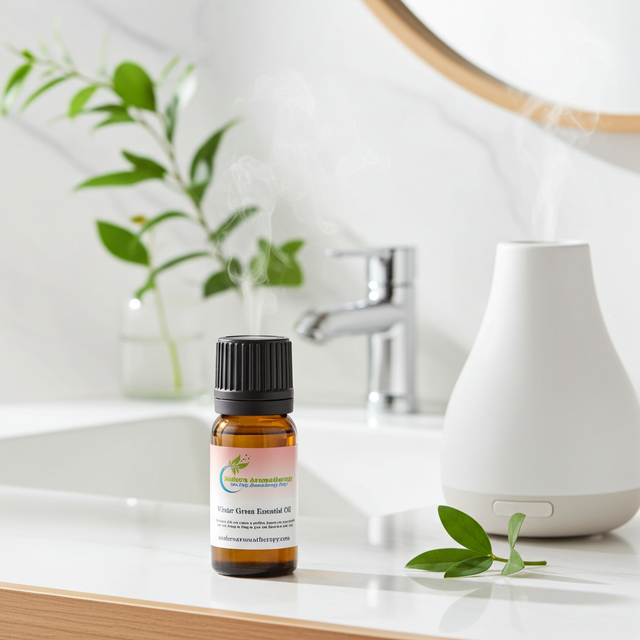 Winter Green Essential Oil bottle for aromatherapy, diffuser use, and home fragrance blending.