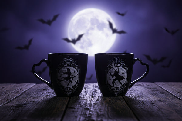 Witch & Warlock Mug Set, front view