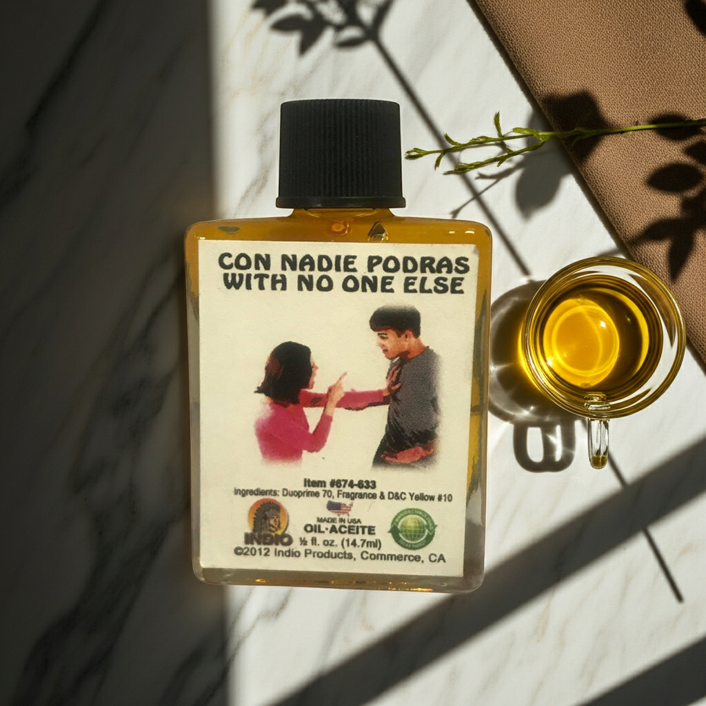 With No One Else Wish Oil ritual oil bottle for candle dressing, spiritual petitions, and ceremonial use.