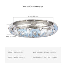 Women’s enamel boho bangle bracelet in rose gold tone for fashion accessorizing, bracelet stacking, and daily wear.
