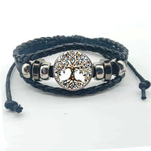 Women’s layered Tree of Life leather wrap bracelet for casual wrist styling, gifting, and everyday fashion wear.