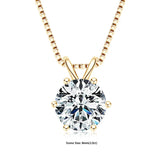 Women's moissanite solitaire pendant in 925 silver necklace for elegant wear, anniversary gifting, and daily fashion styling.