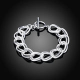 Women’s Noble chain bracelet in 925 silver for everyday fashion wear, stacking, and jewelry gifting.