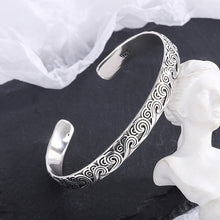 Retro Wave Cloud open cuff bracelet for casual outfits, trend-forward styling, and daily accessory wear.