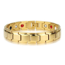 Women’s stainless steel germanium magnetic wrist bracelet for daily styling, comfortable wear, and wellness-focused use.