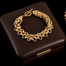 Women’s Tree of Life link chain bracelet in gold plated finish for chic outfit styling, daily use, and special occasion gifting.