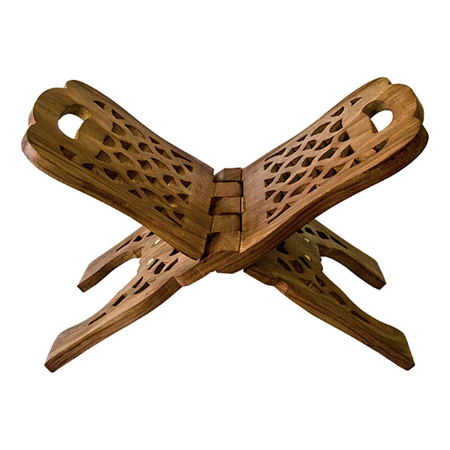 Wooden Book Holder with Handle 15 inch reading stand for holding books, cookbooks, and study materials.