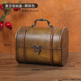 Retro Wooden Portable Storage Box carry box for transporting personal items, tools, and compact storage needs.