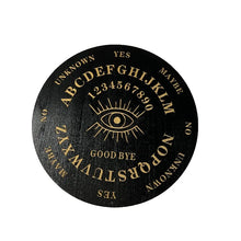 Wooden dowsing pendulum board for divination sessions, spiritual answers, and energy work.
