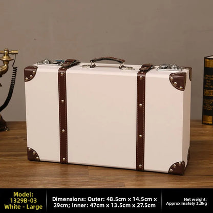 Wooden handheld storage organizer with retro look for arranging cosmetics, craft tools, and personal accessories.