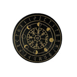 Wooden occult pendulum divination board for mystical readings, spiritual rituals, and pendulum use.