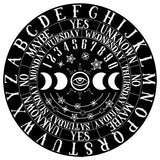 Wooden Pendulum Board Moon Phases divination board for pendulum reading, spiritual guidance, and altar use.